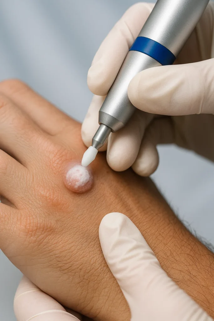 example of wart removal Houghton Regis using cryopen