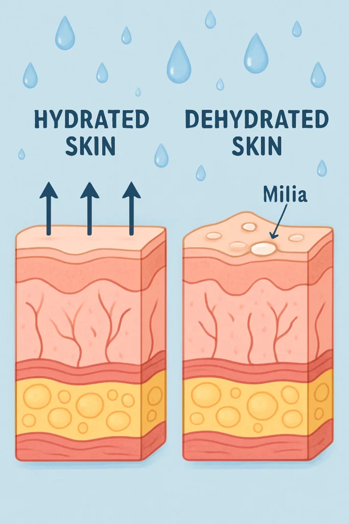 The importance of hydration and milia production Houghton Regis