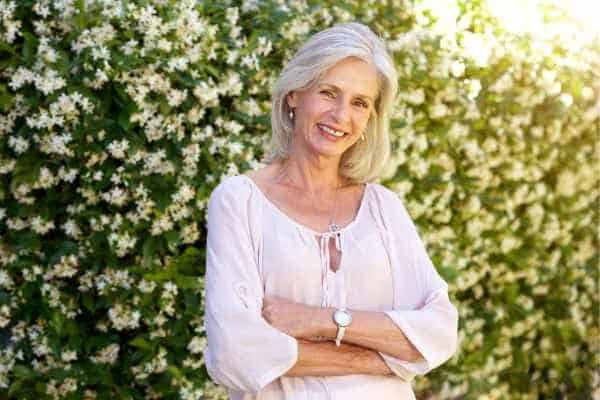 Older woman happy with urinary incontinence treatment Houghton Regis